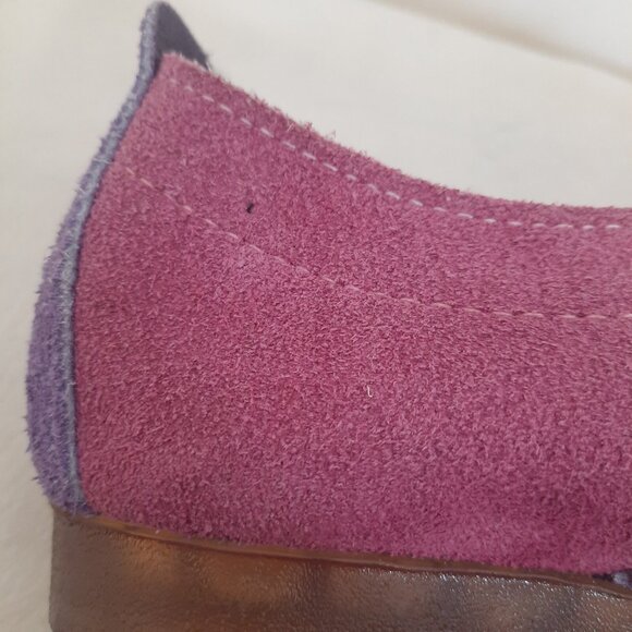 Vintage 80s North Star Womens Sneakers US 6.5 Pink purple Suede Lace Up - Picture 10 of 13